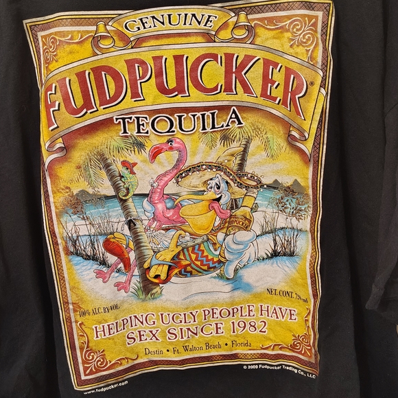 Fudpucker Size 3XL Black Graphic Tee - Short Sleeve Unisex - Picture 3 of 6